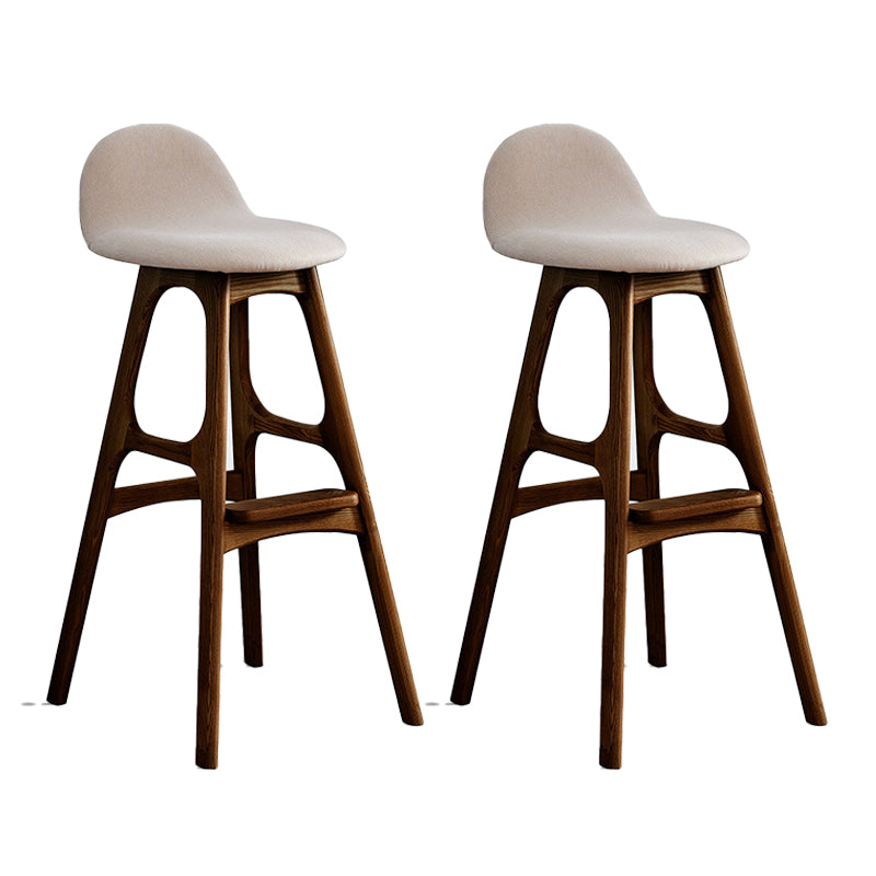 Scandinavian Style Bar-stool with Wooden Legs Counter Stool for Kitchen Bar