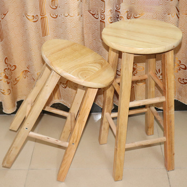 Modern Armless Backless Counter Stool Wood Cashier Bar Stool with Wooden Seat and Pedal