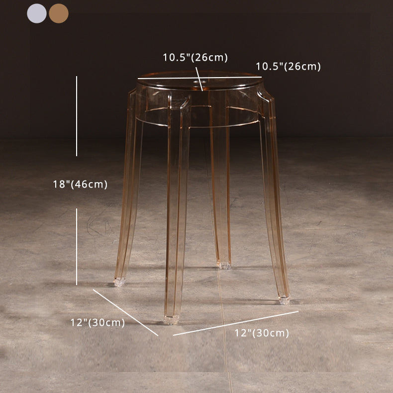 Modern Style Bar-stool Acrylic Round Counter Bar Stool for Kitchen Bar