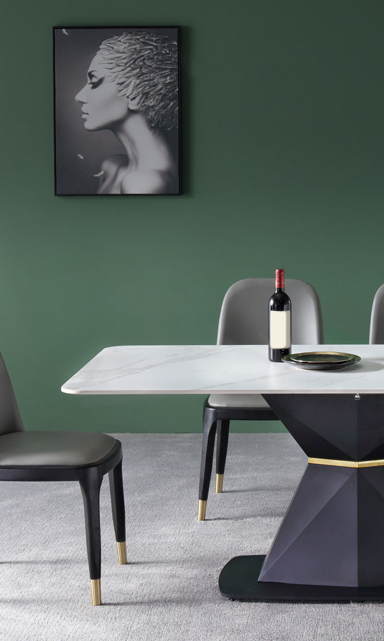 Modern Rectangle Sintered Stone Dining Table Set 1/4/5 Pieces Dining Set for Home Use