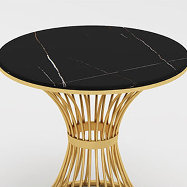 Glam Black Sintered Stone Dining Table Set 1/2/5 Pieces Dining Set for Home Use