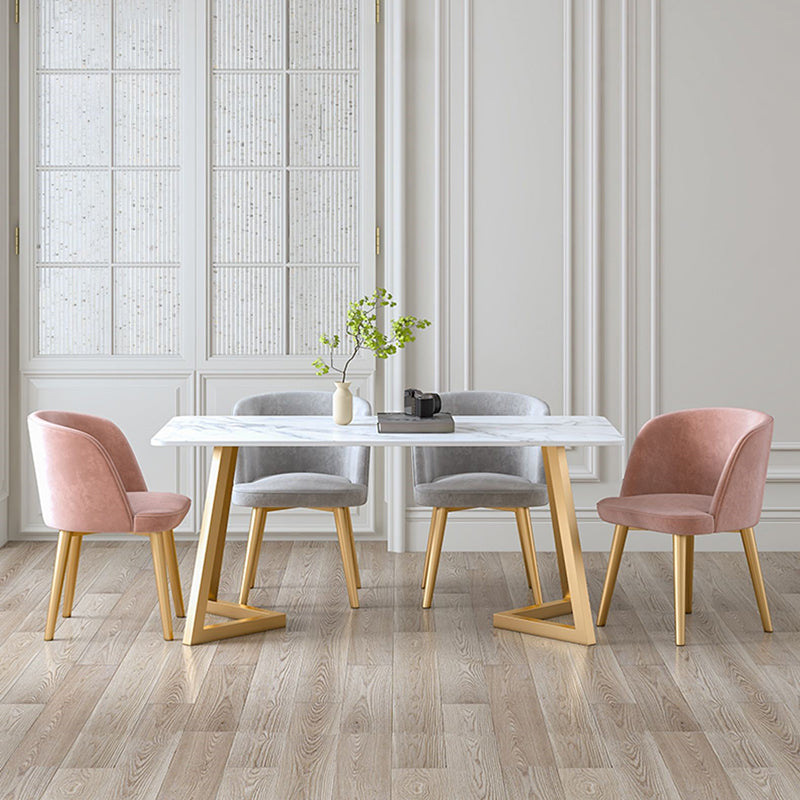 Traditional Luxury Rectangle Dining Table Stone Dining Site Table for Home