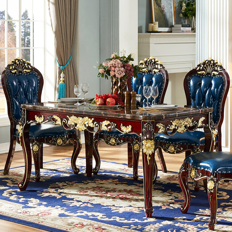 Marble Furniture Rectangle 4 Legs Dining Room Collection for Dining Room