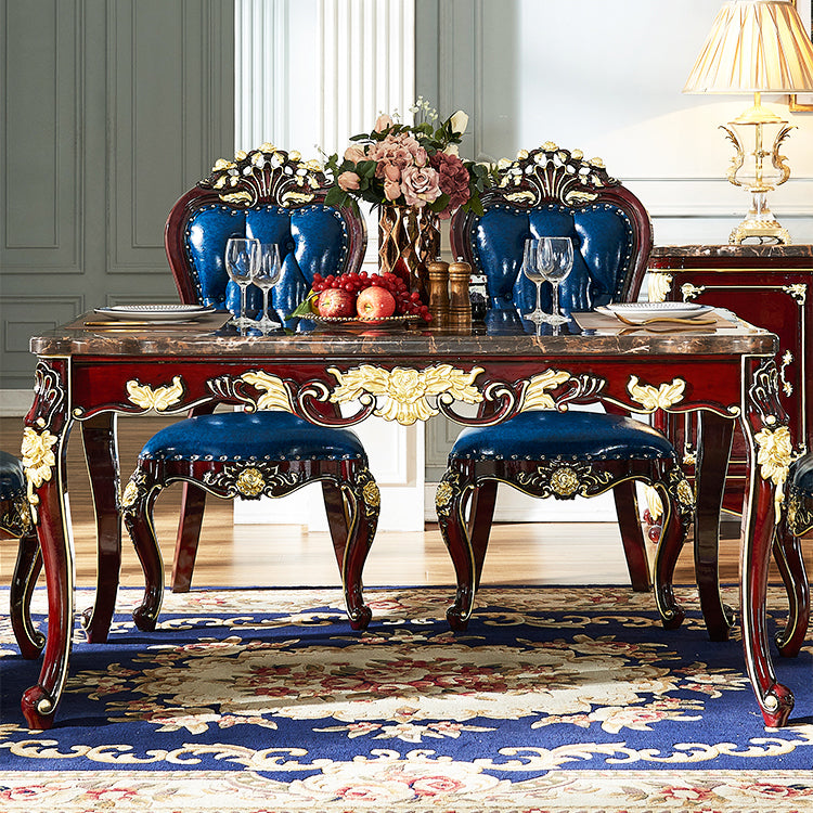 Marble Furniture Rectangle 4 Legs Dining Room Collection for Dining Room