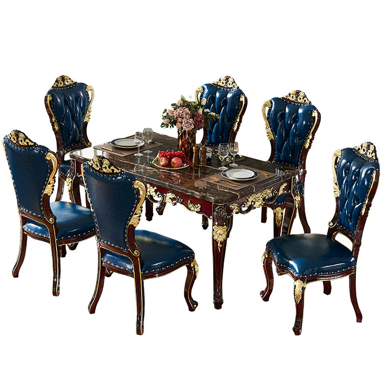 Marble Furniture Rectangle 4 Legs Dining Room Collection for Dining Room