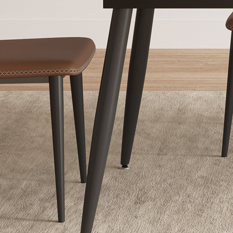 Modern 4 Legs Dining Table Sintered Stone Rectangle Table for Home