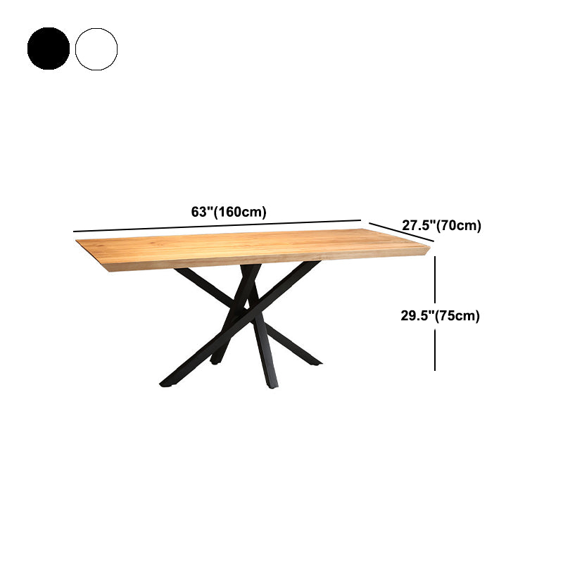 Modern Brown in Pine Dining Table Rectangle Dining Table for Kitchen