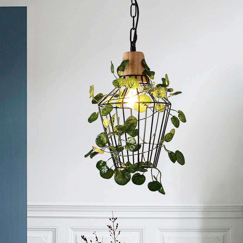 1 bol kooi hangende hanger vintage black metal led planten plafond hang armatuur voor restaurant