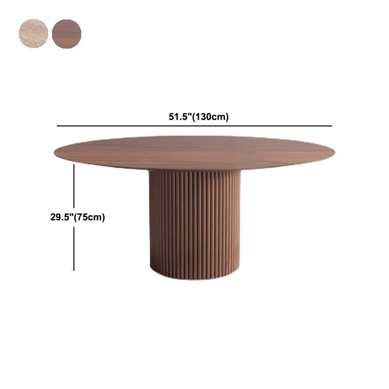 Solid Wood Home Dining Table Modern Round Dining Room Table with Pedestal Base