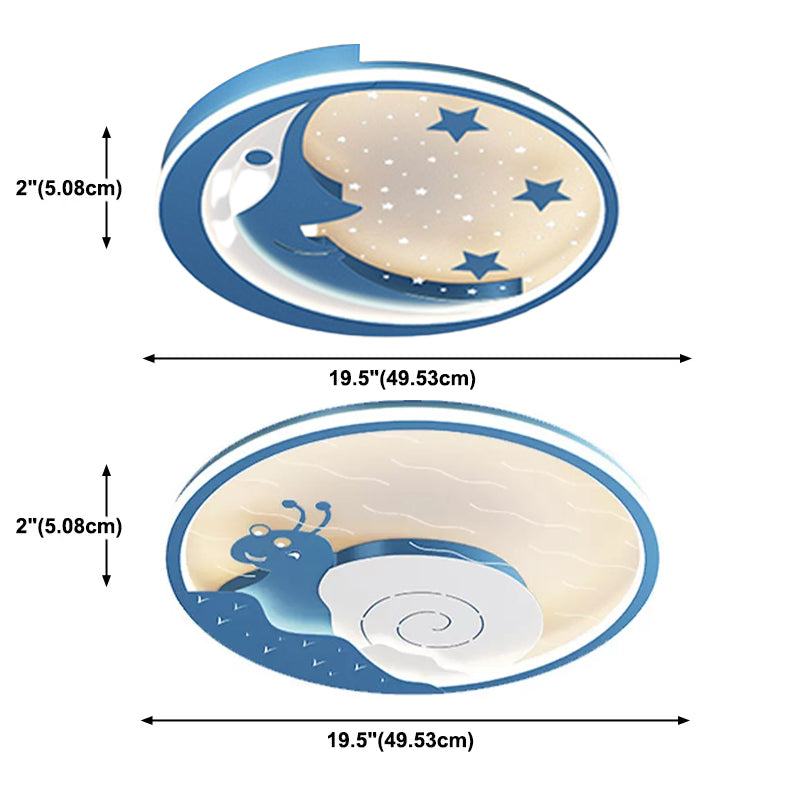 LED Flush Mount Ceiling Light Cartoon Animal Flush Mount Lamp for Child Room