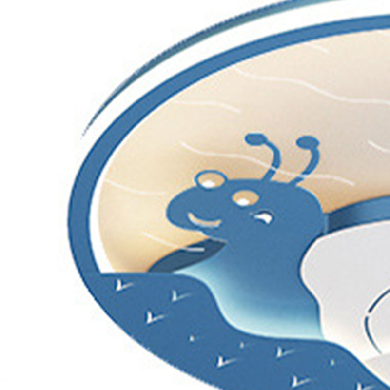 LED Flush Mount Ceiling Light Cartoon Animal Flush Mount Lamp for Child Room