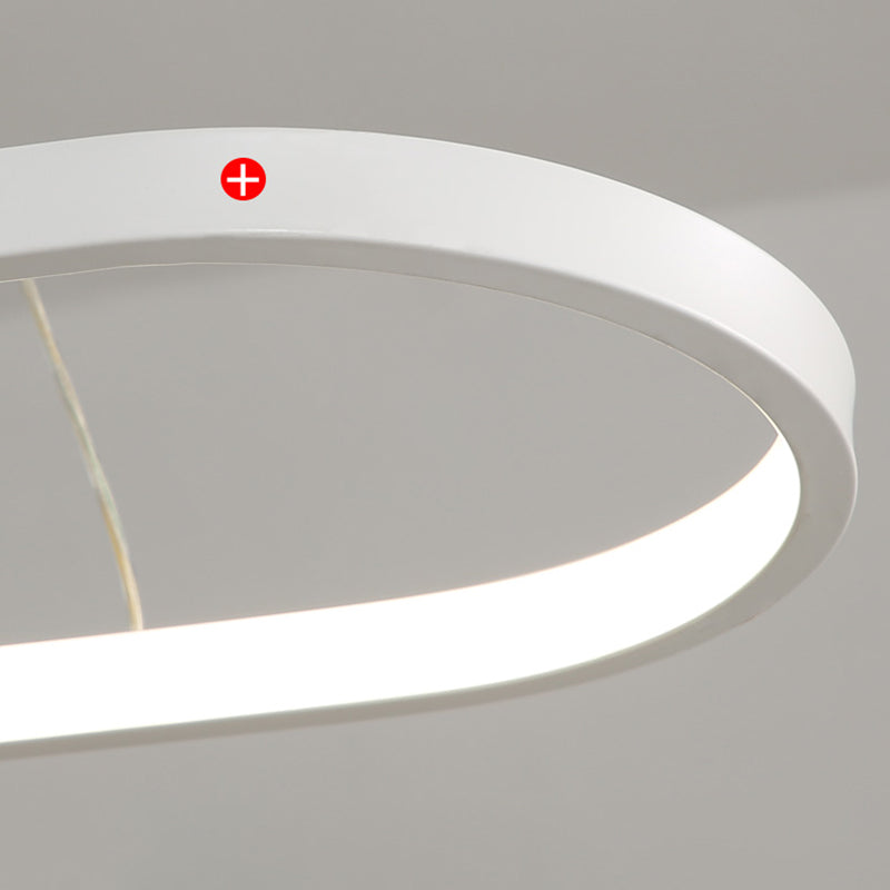 Contemporary Style Linear Shape Island Light Metal 1 Light Hanging Pendant Light in White