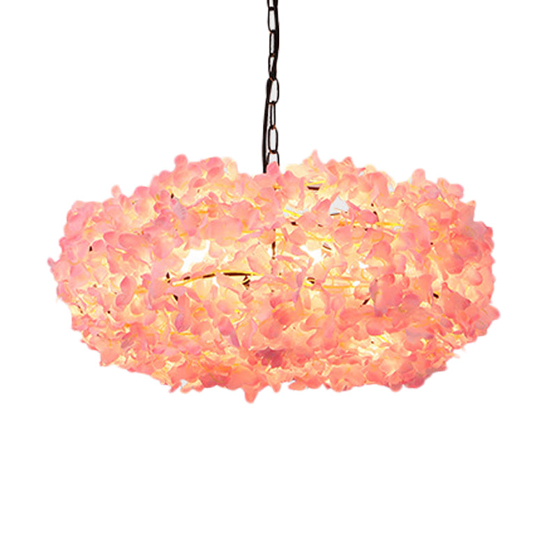 Accensione del fiore industriale 1 lampadina a ciondolo in metallo a led in nero per il ristorante