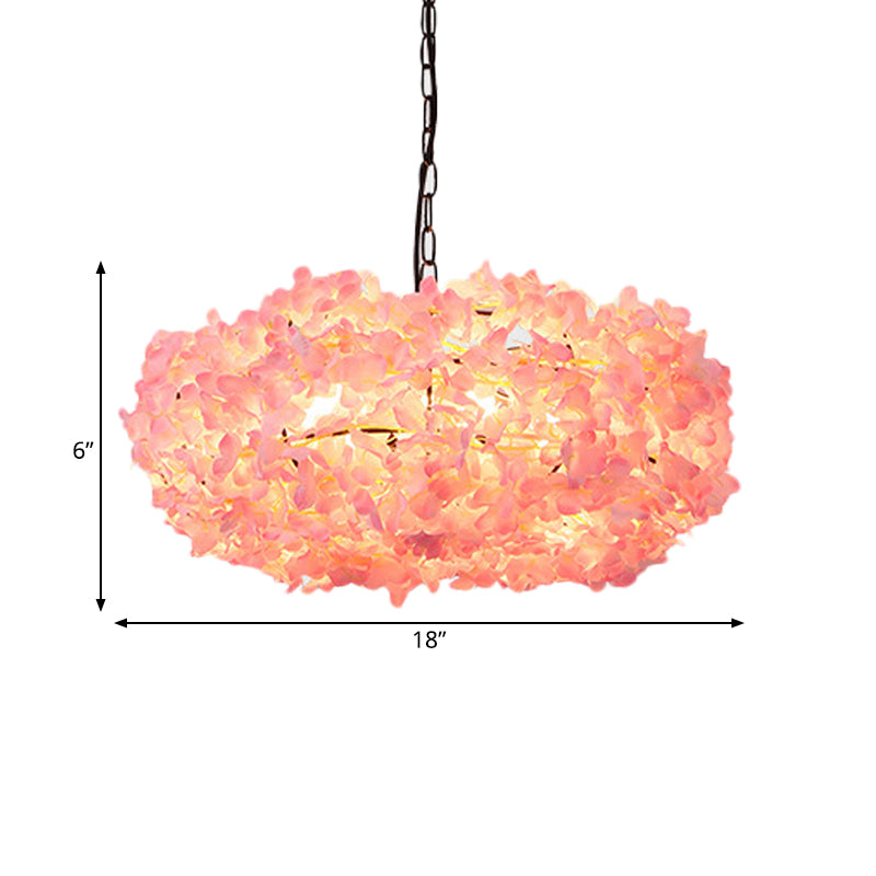 Accensione del fiore industriale 1 lampadina a ciondolo in metallo a led in nero per il ristorante