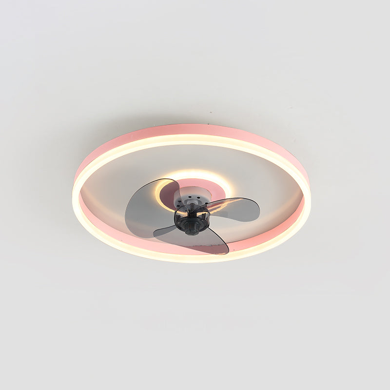 Ring Shape Metal Ceiling Fan Light Simple LED Ceiling Light Fixture