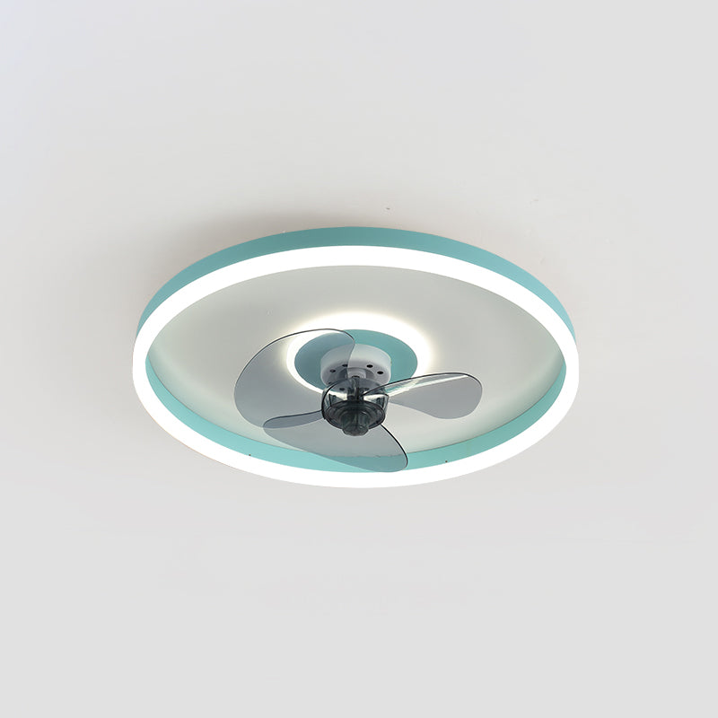 Ring Shape Metal Ceiling Fan Light Simple LED Ceiling Light Fixture