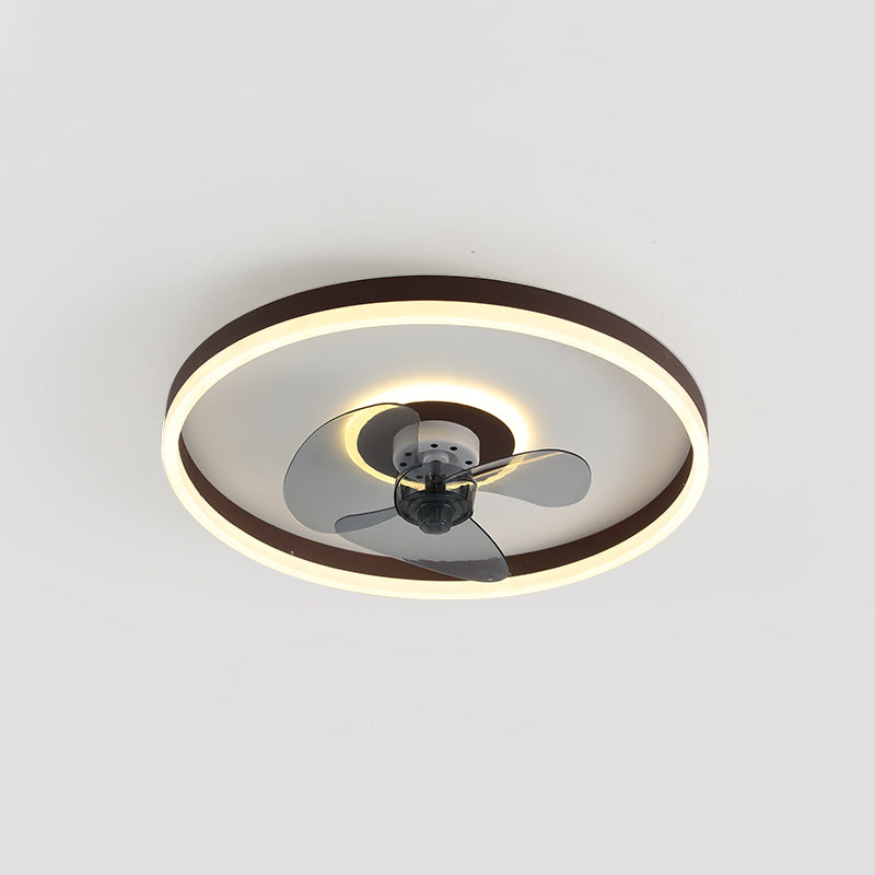 Ring Shape Metal Ceiling Fan Light Simple LED Ceiling Light Fixture
