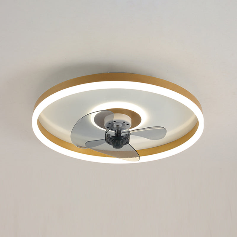 Ring Shape Metal Ceiling Fan Light Simple LED Ceiling Light Fixture