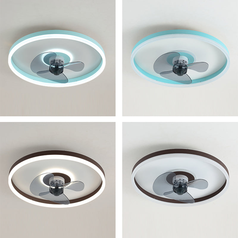 Ring Shape Metal Ceiling Fan Light Simple LED Ceiling Light Fixture