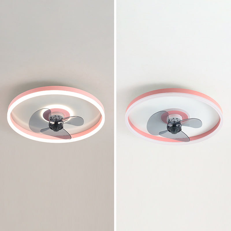 Ring Shape Metal Ceiling Fan Light Simple LED Ceiling Light Fixture