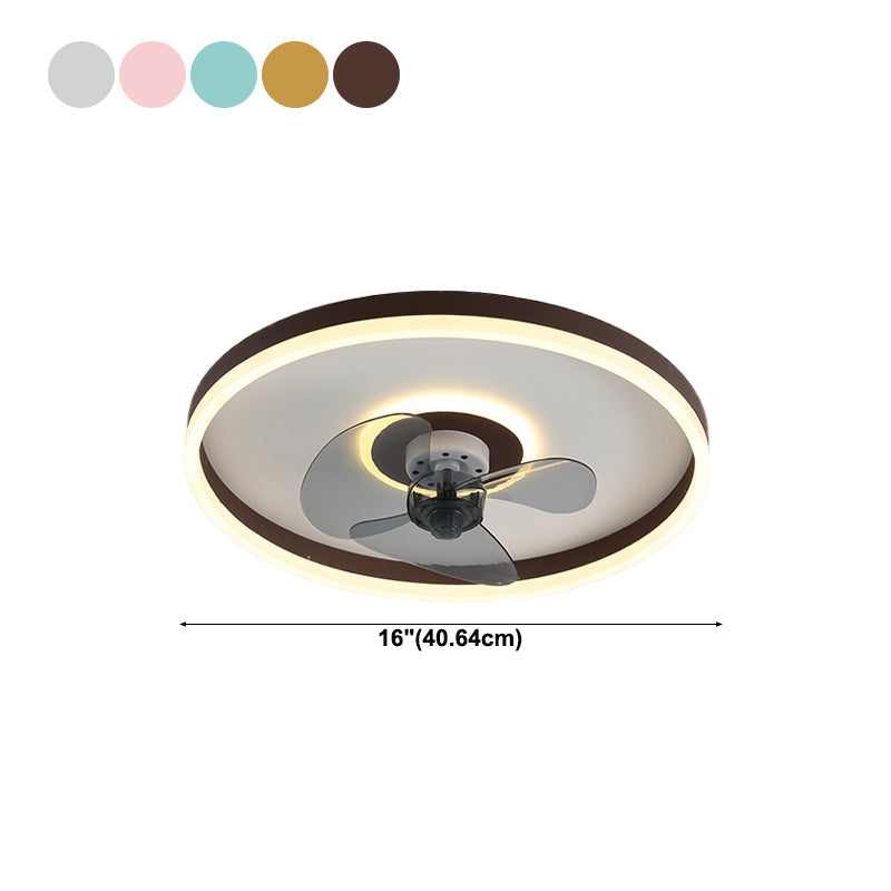 Ring Shape Metal Ceiling Fan Light Simple LED Ceiling Light Fixture