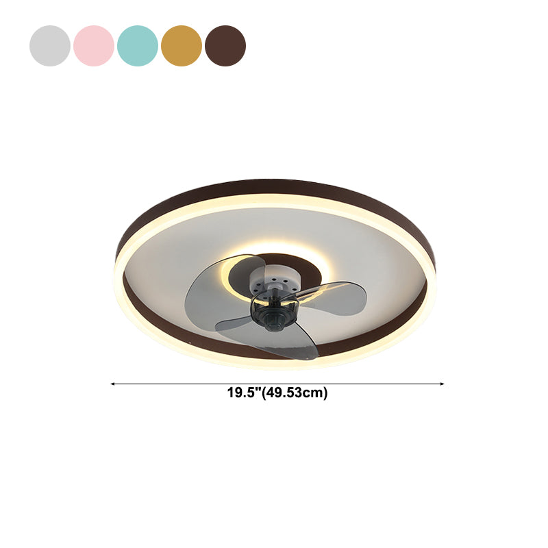 Ring Shape Metal Ceiling Fan Light Simple LED Ceiling Light Fixture