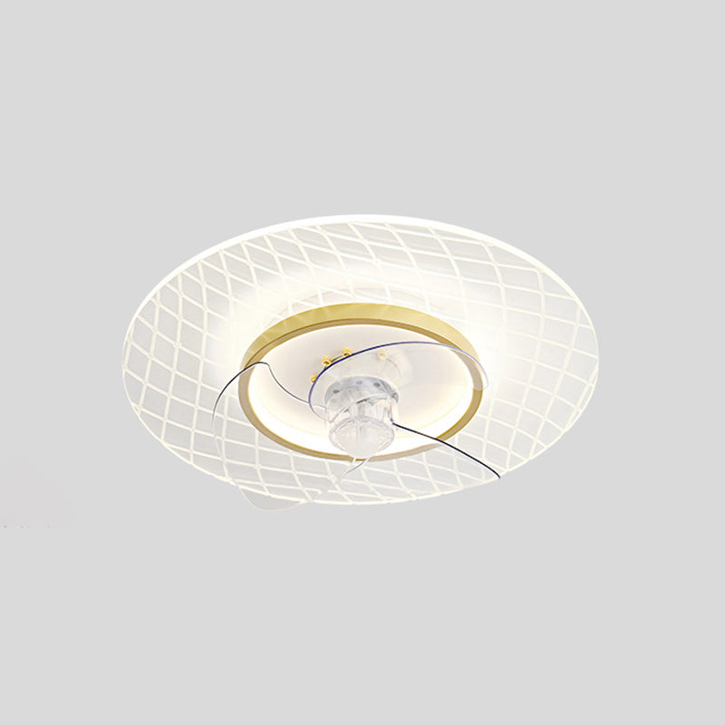 Metal Ceiling Fan Lamp Simplicity Style LED Ceiling Light Fixture