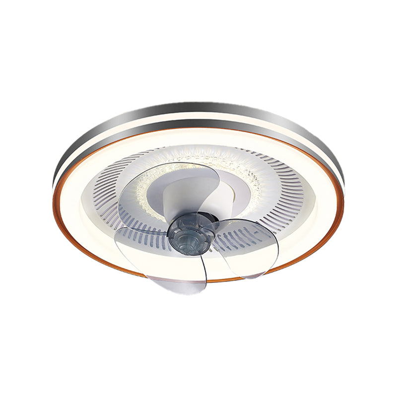 Metal Round Ceiling Fan Light Modern-Style LED Ceiling Mounted Light