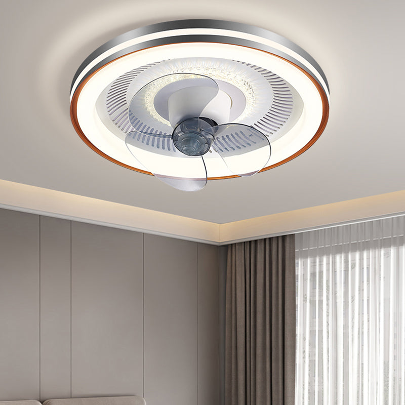 Metal Round Ceiling Fan Light Modern-Style LED Ceiling Mounted Light