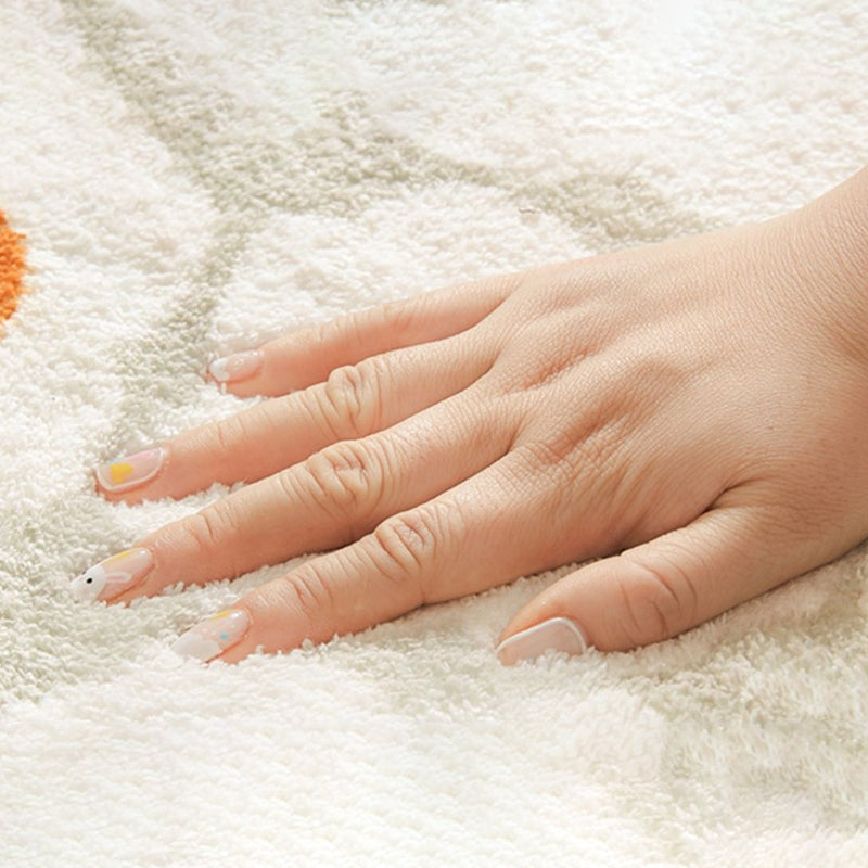 Black Check Pattern Rug Polyester Simple Rug Non-Slip Back Rug for Living Room