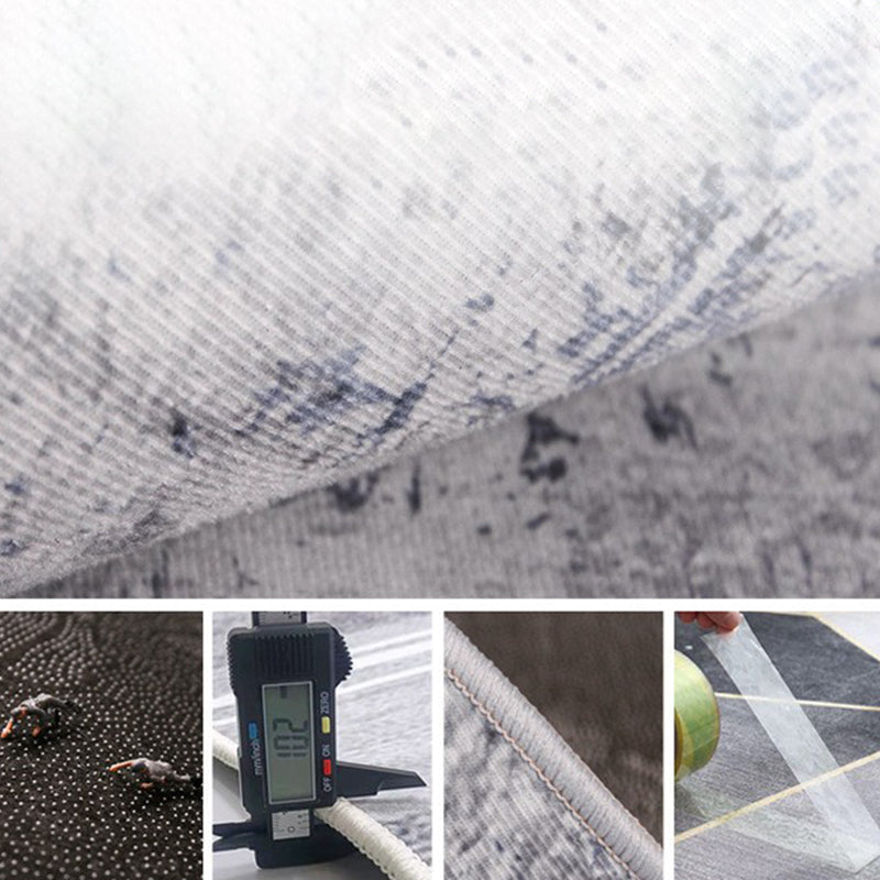 Orange Modern Rug Polyester Geometric Rug Stain Resistant Rug Drawing Room