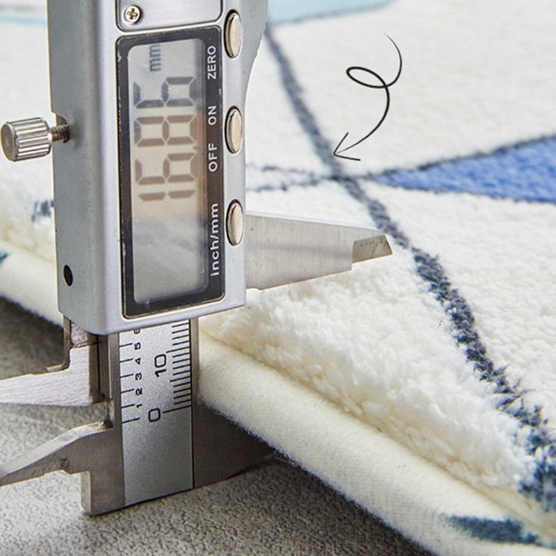 Green Plant Carpet Polyester Modern Area Carpet Non-Slip Backing Carpet for Drawing Room