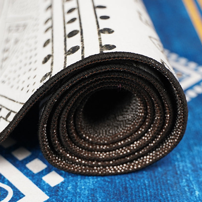 Light Orange Graphic Rug Polyester Casual Rug Stain Resistant Rug for Living Room