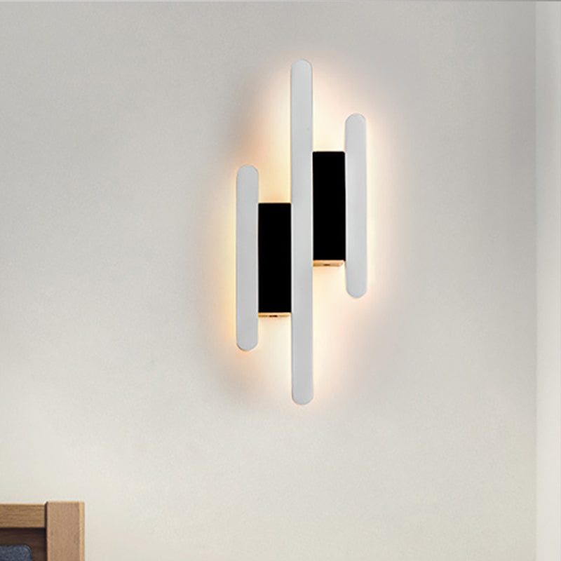 Mur mural linéaire moderne Lumière acrylique LED blanche LED Applexion murale en lumière chaude / blanche, 12,5 "/16,5" /20,5 "H