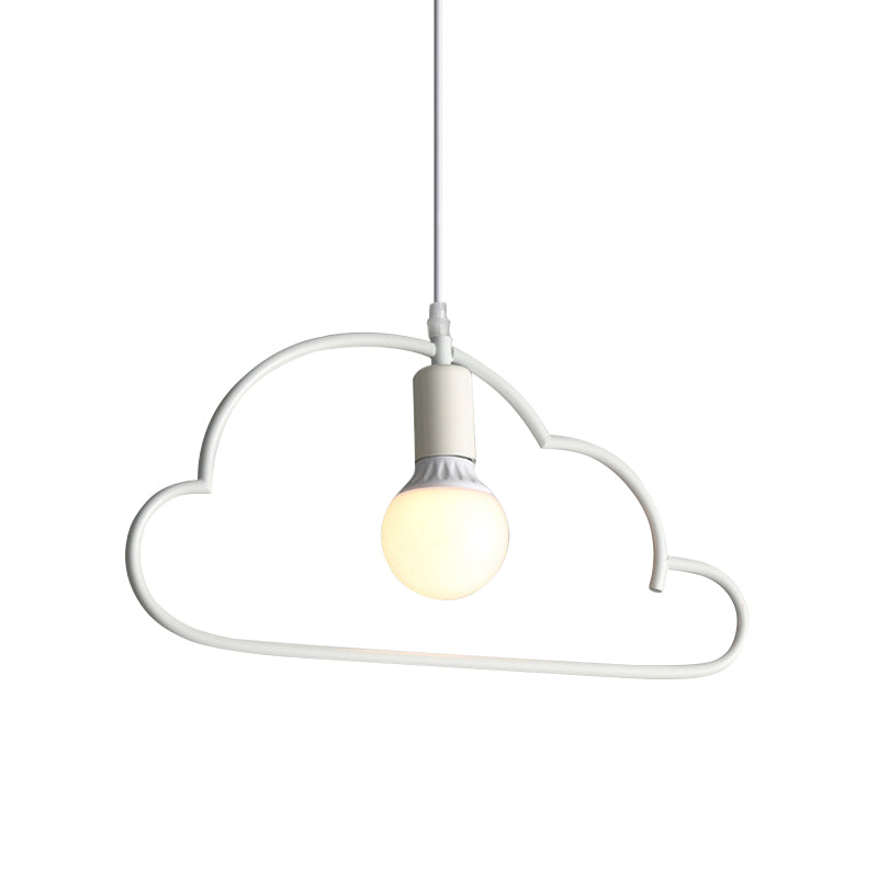 Cloud Bedside Pendant Lighting Metal 1 Bulbe Modernisme suspendu le plafond suspendu en blanc
