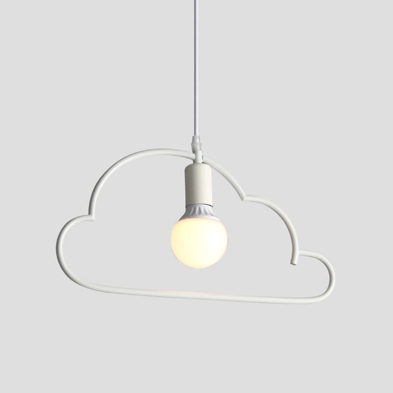 Cloud Bedside Pendant Lighting Metal 1 Bulbe Modernisme suspendu le plafond suspendu en blanc