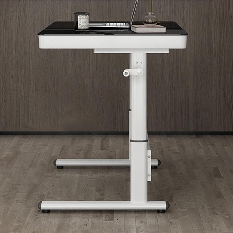 Contemporary Metal Trestle Base Desk Standing Desk Converter for Office