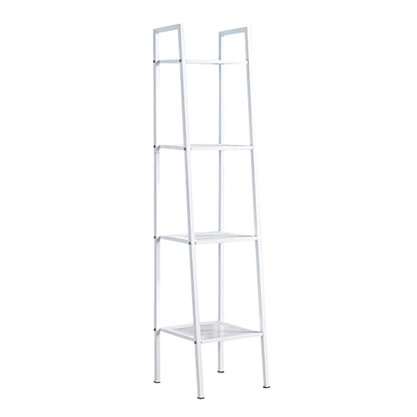 Modern Style Bookshelf Ladder Open Back Metal Bookcase for Home