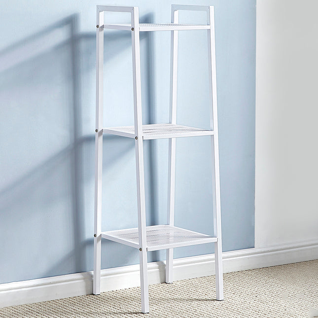 Modern Style Bookshelf Ladder Open Back Metal Bookcase for Home