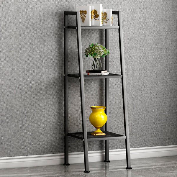 Modern Style Ladder Bookshelf Open Back Metal Bookcase for Home