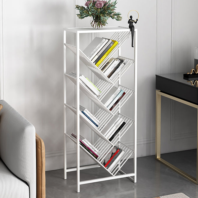 9.45"W Bookshelf Contemporary Style Bookcase for Study Room and Office