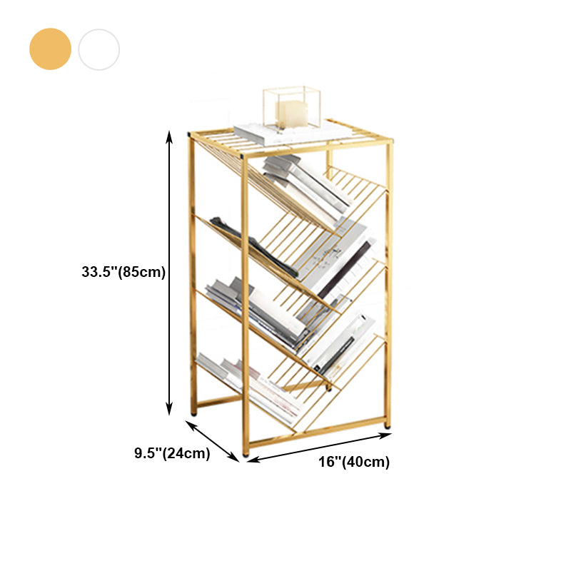 9.45"W Bookshelf Contemporary Style Bookcase for Study Room and Office