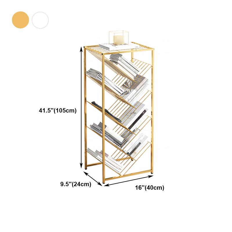 9.45"W Bookshelf Contemporary Style Bookcase for Study Room and Office