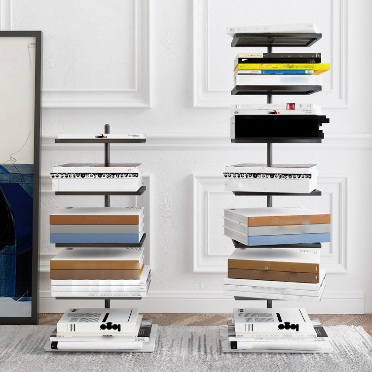 Contemporary Style Bookshelf Invisible Open Back Bookcase for Study Room and Office