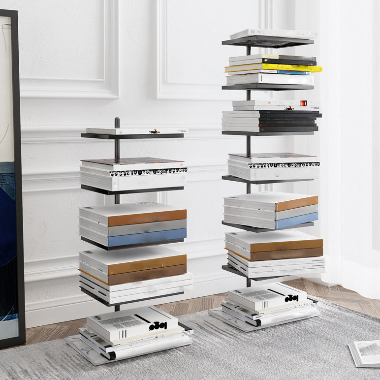 Contemporary Style Bookshelf Invisible Open Back Bookcase for Study Room and Office