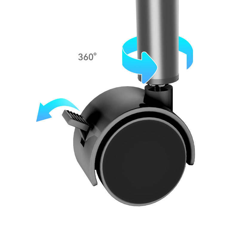 Modern Steel Etagere Bookshelf 3/4/5-Shelf Vertical Open Bookcase with Caster Wheels