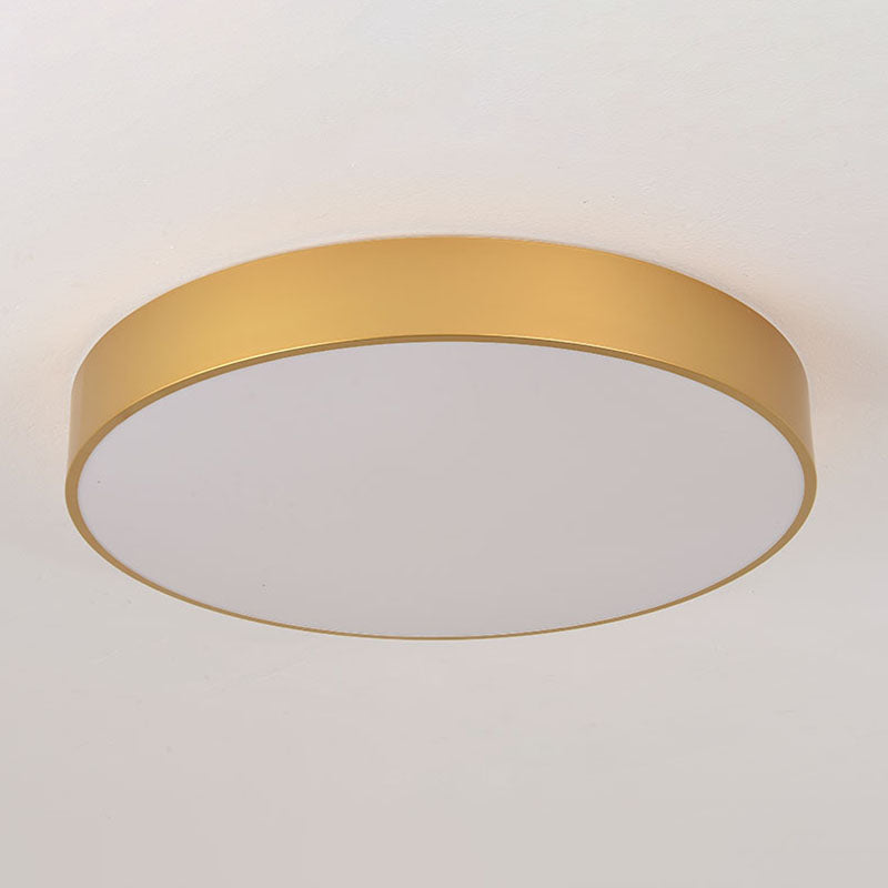 Modern Metal Ceiling Light Round Gold LED Flush Mount Light for Office