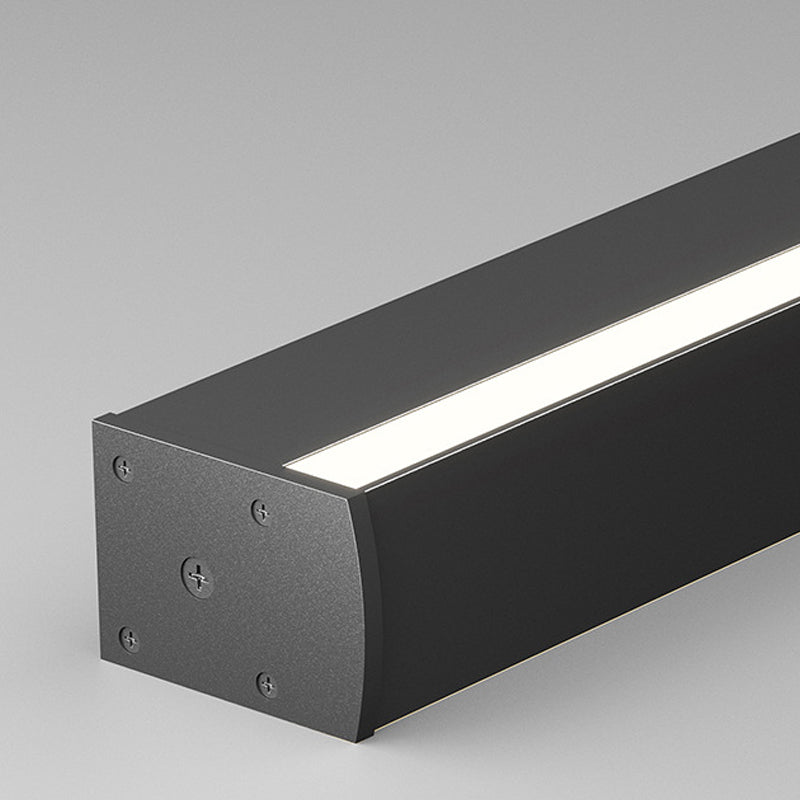 Aluminum Straight Wall Light Modern Black LED Wall Sconce for Living Room