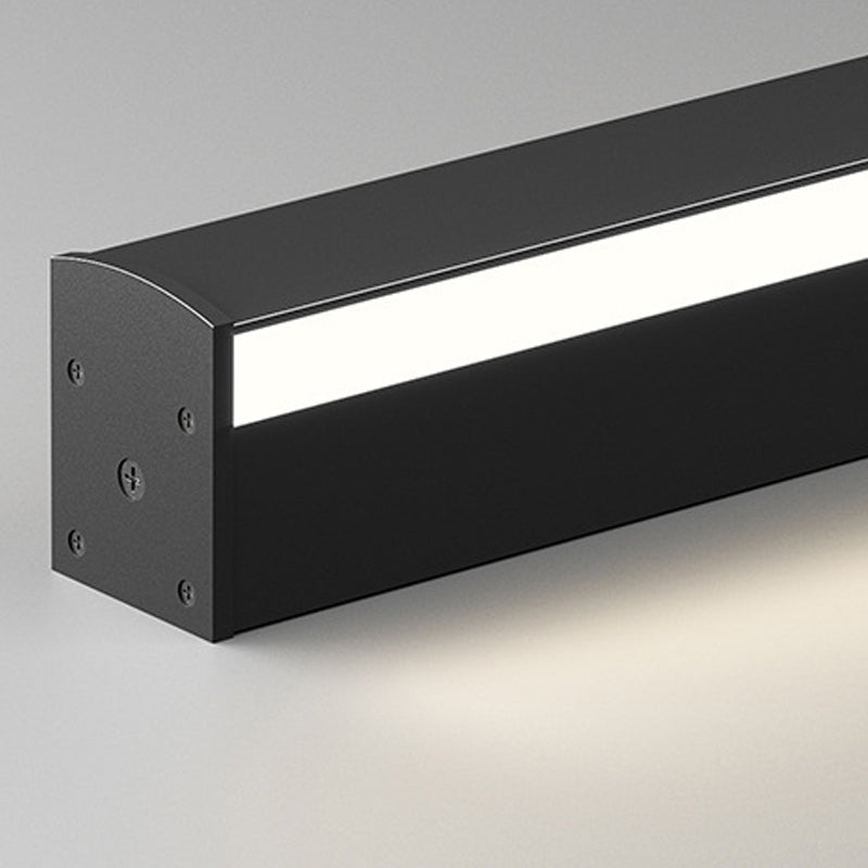 Aluminum Straight Wall Light Modern Black LED Wall Sconce for Living Room