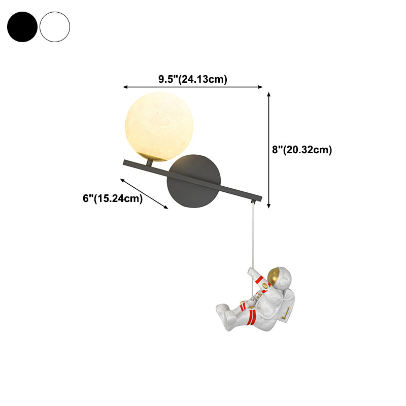 Modern Style Wall Light Fixture Creative Astronaut Wall Light Sconce for Bedroom